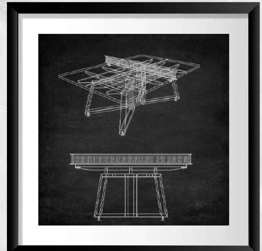 Desenho técnico de mesa de jogos 7Ball